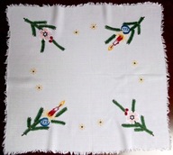 22720 SERWETA BAWEŁNIANA NA BOŻE NARODZENIE - HAFT RĘKODZIEŁO