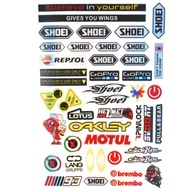NAKLEJKI NA KASK MOTOR MOTOCYKL ROWER SHOEI MOTUL BREMBO