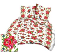 Pościel kora lux 140x200 + 1x70x80 guzik K 312 Góralska halka biała