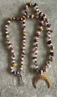 Naszyjnik handmade Luna Lunula Agat jaspis