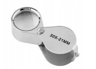 LUPA JUBILERSKA KIESZONKOWA MINI SZKŁO POWIĘKSZAJĄCE 30x 21mm ZEGARMISTRZ