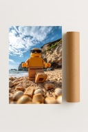 Plakat bez ramy 30x40cm LEGO na Piasku zabawa lato | Pomysł na Prezent