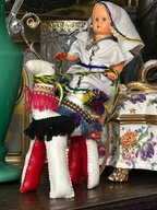 VINTAGE LALKA W STROJU LUDOWYM NA WIELBŁĄDZIE HAND MADE