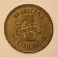 1 WIN SPORTLAND NO CASH VALUE - SPORTLAND ARCADE OCEAN CITY ,MD - ŻETON