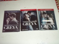 Pięćdziesiąt twarzy Greya 3 filmy DVD, edycja rozszerzona z książką, 2 nowe