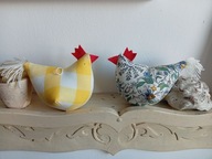 ZABAWNA KURA KWOKA DUŻA Z MATERIAŁU- DEKORACJA DOMU