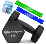 Hantle powlekane/gumowane KESSER 2x 3 kg m118