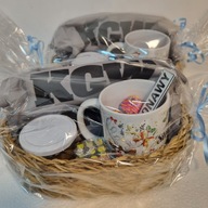 Zestaw - kubek, świeca, fartuch, kostka rubika, słodycze - KGW Słonawy