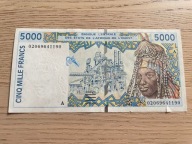 Wybrzeże Kości Słoniowej - 5000 franków - 2002