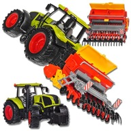 TRAKTOR MASZYNA Z SIEWNIKIEM ZABAWKA DLA DZIECI CIĄGNIK ROLNICZY NAPĘDEM