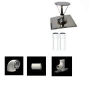 Zestaw 80 2 m PP z kolanem z rewizją 80/125 AL/PP