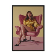 Plakat 50x70 ,poster , MODERN VINTAGE ,KOBIETA Z DRINKIEM#14-3