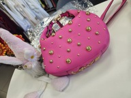 Torebka Ekoskóra mała różowa napis Love, Italy !!!