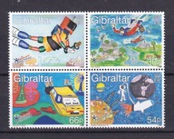 GIBRALTAR ** Dziecięce rysunki, kosmonauta, rakieta, samochód Mi 901-04