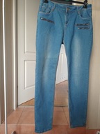 spodnie dżinsy proste strecz 46 W 34/ L 32 janina