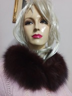 KOŁNIERZ przy szyi futro LISA NATURALNEGO