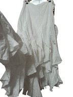 PAPAYA długa lekka spódnica z falban haftowana 38