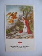 JEROZOLIMA ZASUSZONY LIŚĆ Z DRZEWA OLIWNEGO stary ŚW. OBRAZEK-RELIKWIA