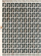 Deutsches Reich – pełny arkusz 100× 1 Pf Hitler, MiNr 783, bez gumy