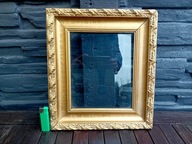 ŁADNA STARA ZDOBIONA DREWNIANA RAMA DO OBRAZU RAMA DO LUSTRA 30.5x34.5