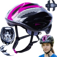 KASK NA ROWER ROLKI HULAJNOGĘ DLA NASTOLATKI Z DASZKIEM REGULOWANY 54-62cm