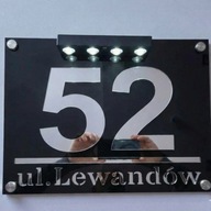 Podświetlany numer domu tablica adresowa adres LED