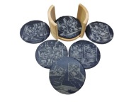 Podkładki z łupka pod whisky GRAWER 6 szt. PREZENT