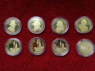 Złota Polska Zamek Królewski W-wa x4 komplet_..medale monety NOWE Piękne