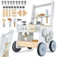 Chodzik Drewniany dla dziecka 3w1 Pchacz Warsztat Narzędzia 47 Elementów
