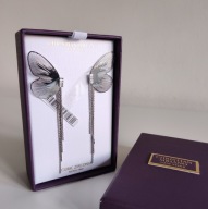 Kolczyki z cyrkoniami skrzydła motyla Christian Siriano nowe prezent (554)