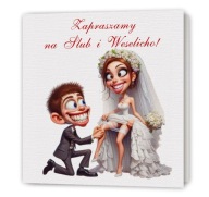 zaproszenia ślubne ,zawiadomienia GOTOWE wykropkowane KWADRATOWE A10