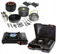 Naczynia Turystyczne Z Kuchenka Turystyczną Zestaw Naczyń I Sztućców 18w1