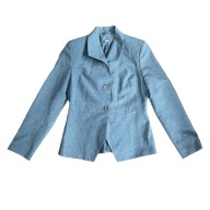 Żakiet damski marynarka szara jasna z długim rękawem 36 S