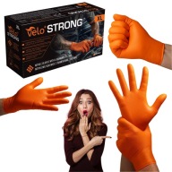 RĘKAWICE JEDNORAZOWE NITRYLOWE ROBOCZE BEZPUDROWE VELO STRONG ROZ. XL 50SZT