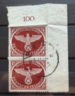 Deutsches Reich Feldpost Mi2B kas. para z naroznikiem 240Euro