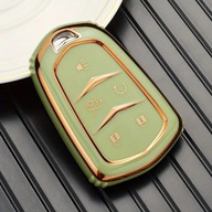 Zielono-złote etui na kluczyk CADILLAC XT5 XT4 XT6 ATS CT6 CTS ATS XTS DTS