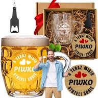 PREZENT NA WALENTYNKI DLA NIEGO ZESTAW DLA FACETA DLA MĘŻA KUFEL NA PIWO