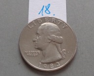 1/4 DOLARA - QUARTER DOLLAR z 1983 roku lit P