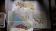 3 x MAPA GEOLOGICZNA Polski + Karpat + Gor Swietokrzyskich Samsonowicz 1965