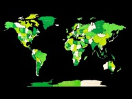 Nowa drewniana mapa świata 3D w 4 kolorach 210x126cm, pomysł na prezent