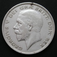 Wielka Brytania 1/2 korony 1928 - król Jerzy V - srebro