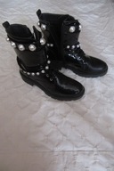 BOTKI SKÓRZANE LAKIEROWANE TREKKINGOWE R0ZM 40