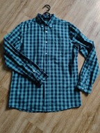 KOSZULA MĘSKA W KRATKĘ 100% BAWEŁNY MIĘKKA ROZ.M 39/40