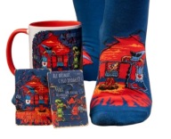 KAPITAN BOMBA zestaw święta świąteczny kubek skarpetki solnik