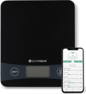 Waga elektryczna czarny Inteligentna 5kg Kuchenna Silvergear Bluetooth App