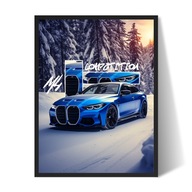 BMW M4 Competition Plakat/Obraz w Ramce 40x30cm Prezent dla faceta