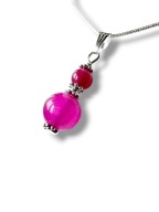 JFAG15 Zawieszka/Wisiorek kamienie KWARC RÓŻOWY AGAT