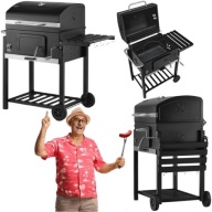 GRILL WĘGLOWY DUŻY OGRODOWY TERMOMETR ŻELIWNY RUSZT 57x42cm + GRATISY