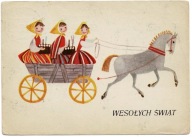 WIELKANOC FIDO ŁOWICZANKI NA FURMANCE KOŃ 1965 PRL