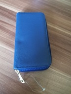 PORTFEL DAMSKI duży pojemny suwak NIEBIESKI